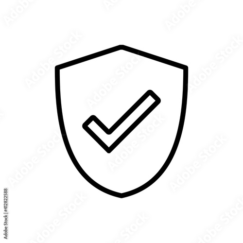 Shield Protection Icon. Vector Design Logo Template