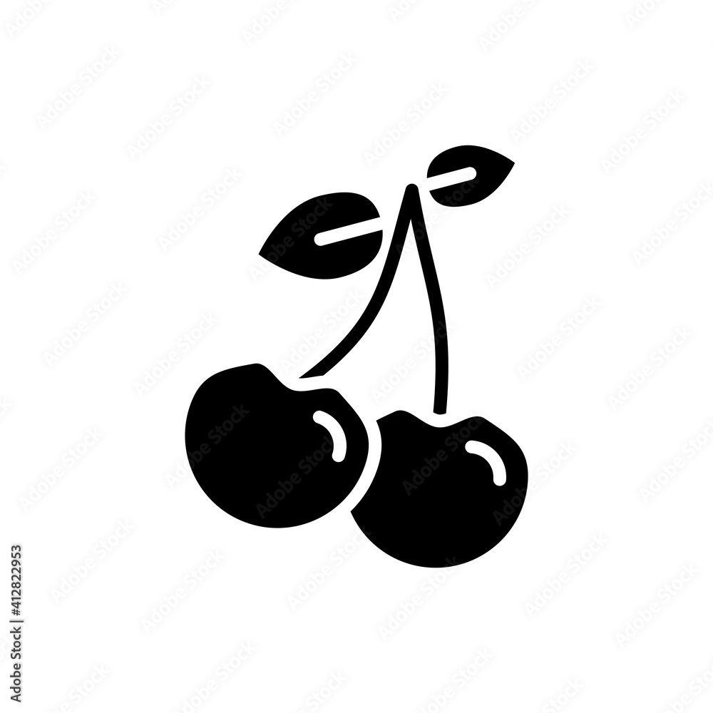 Cherry Icon Design Vector Template