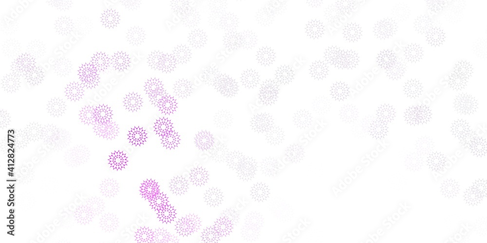 Light purple vector doodle pattern with flowers. Light purple vector doodle pattern with flowers.
