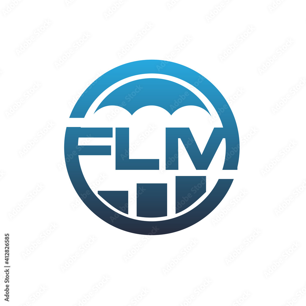 f l m logo concept for management business logo designs