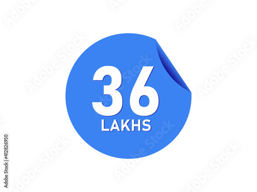 36 Lakhs texts on the blue sticker