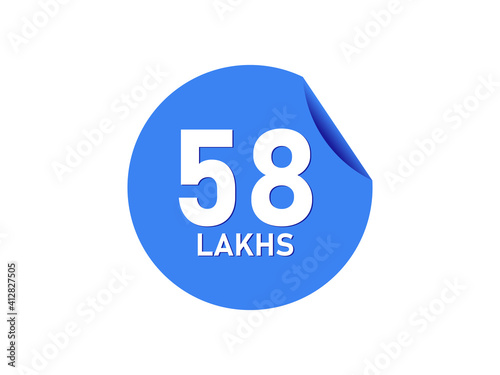 58 Lakhs texts on the blue sticker
