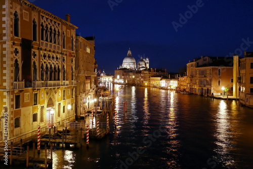   75   1024  Venice by night  view of the Canale Grande and Santa Maria della Salute