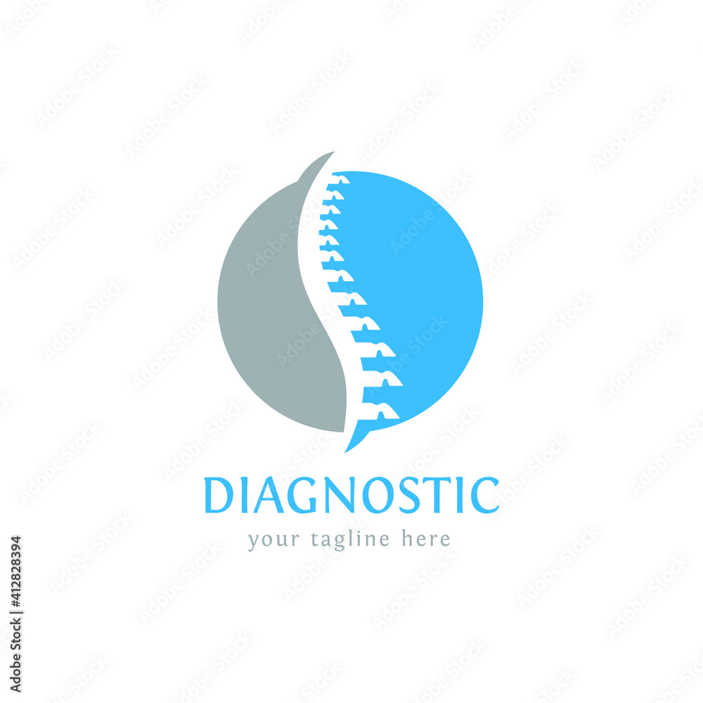 chiropractic logo design vector 