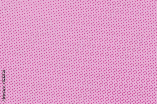 Pop art colorful comics book magazine cover. Polka dots pink background. Cartoon funny retro pattern. Vector halftone illustration. 90-s style. Template design for poster, card, flyer.