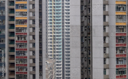 Close-up of Hong Kong public housing 