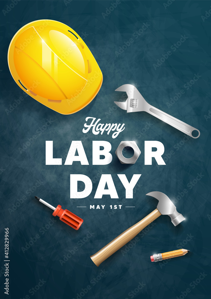 Happy Labor Day banner, poster. Design template. Vector illustration