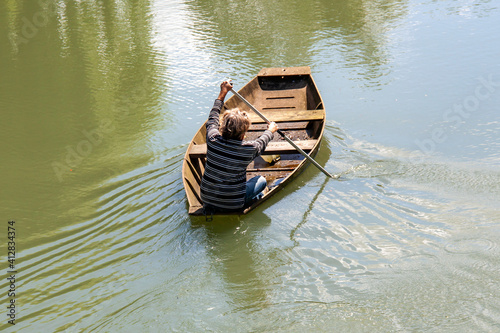 Le Mazeau. Promenade en barque dans le  marais poitevin. Vendée. Nouvelle-Aquitaine