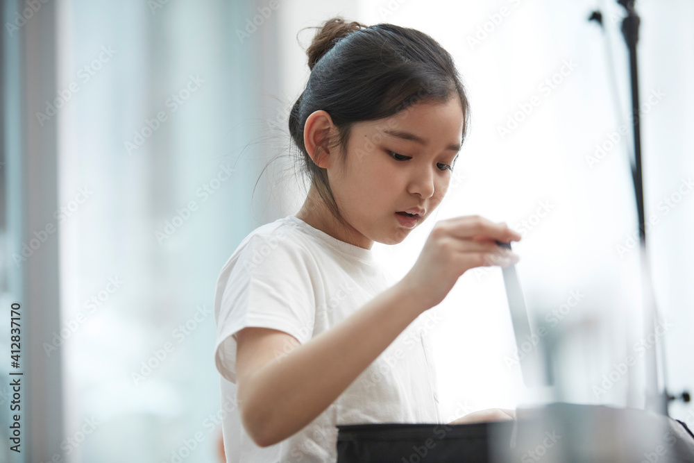 A girl in the house A girl in the house