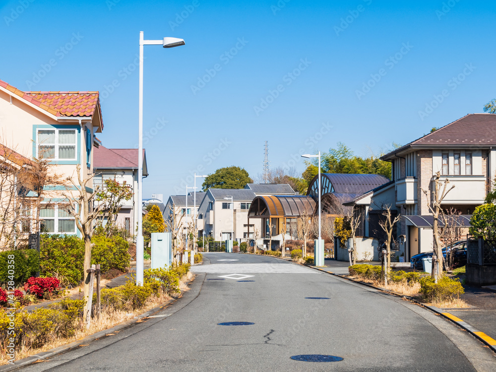 Obraz premium 住まい・暮らし・街イメージ 無電柱化区画
