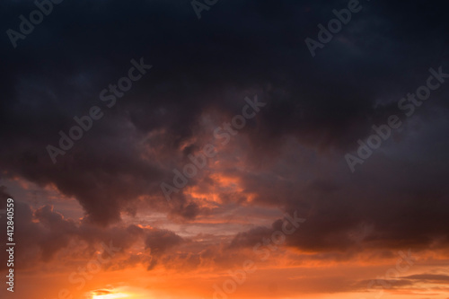 cloudy and bright colorful sky