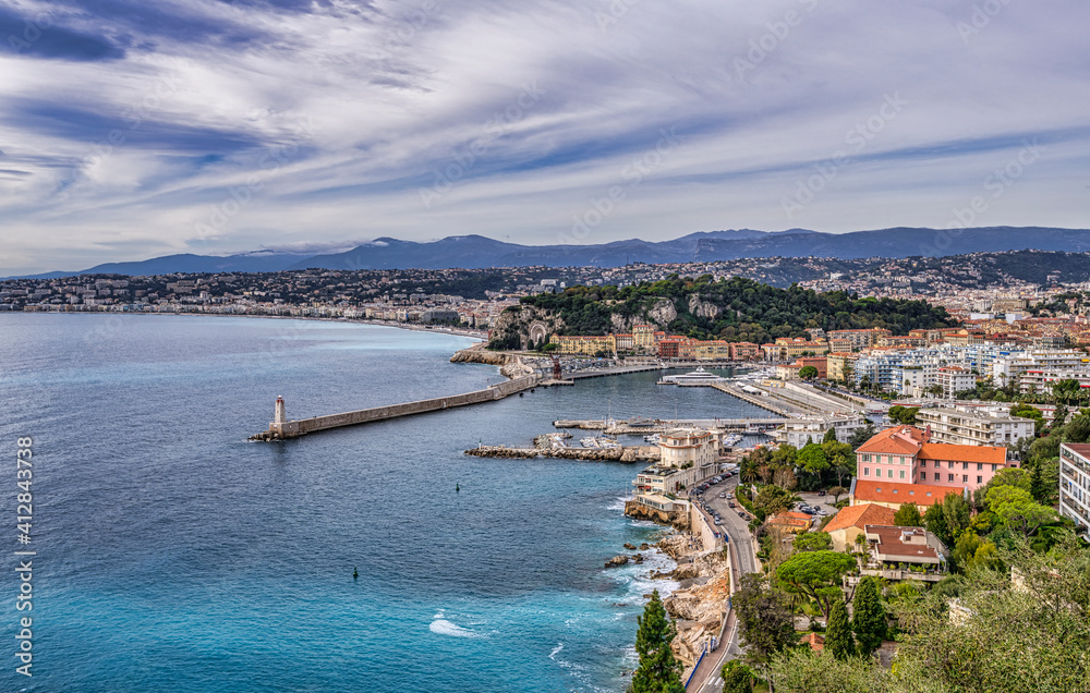 view of the city of Nice, France