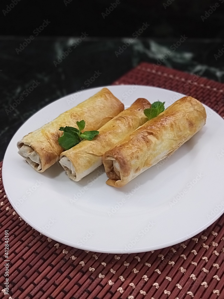 Baked pita bread with stuffing Baked pita bread with stuffing