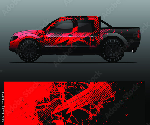 Truck decal graphic wrap vector  abstract background