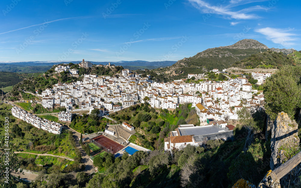 view of the idyllic Andalusian village of Casares