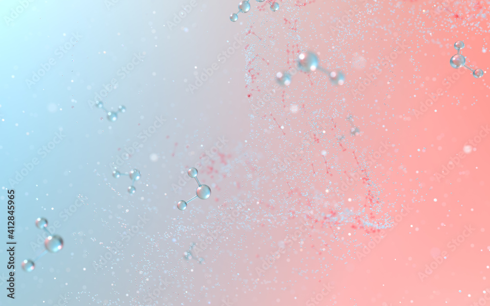 Molecule structure, biotechnology concept, 3d rendering. Molecule structure, biotechnology concept, 3d rendering.