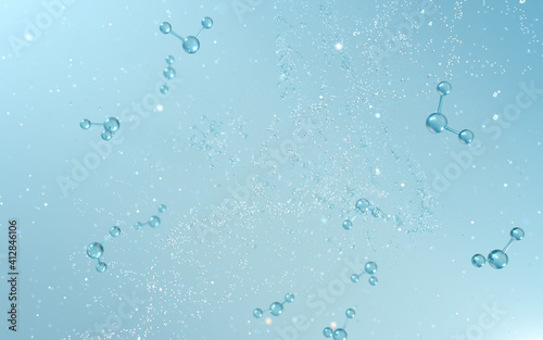 Wallpaper Mural Molecule structure, biotechnology concept, 3d rendering. Torontodigital.ca