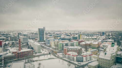 Innenstadt Chemnitz im Winter