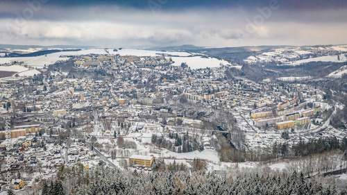 Zschopau von oben im Winter © Chemnitz von oben 