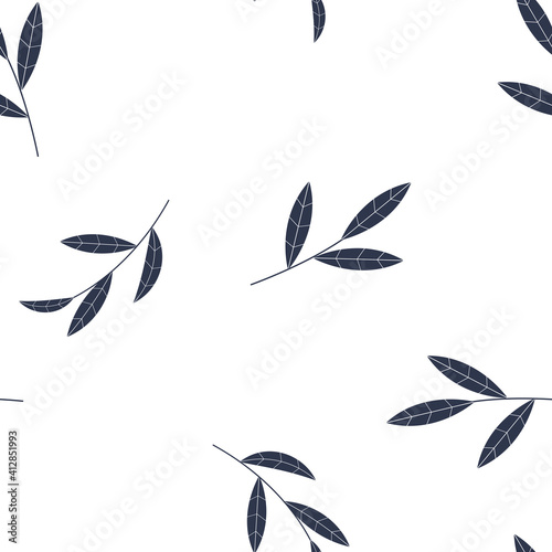 Abstract Simple Seamless Pattern Background with Leaves. Vector Illustration EPS10