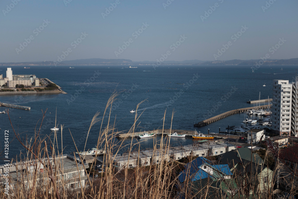 浦賀の港から望む東京湾