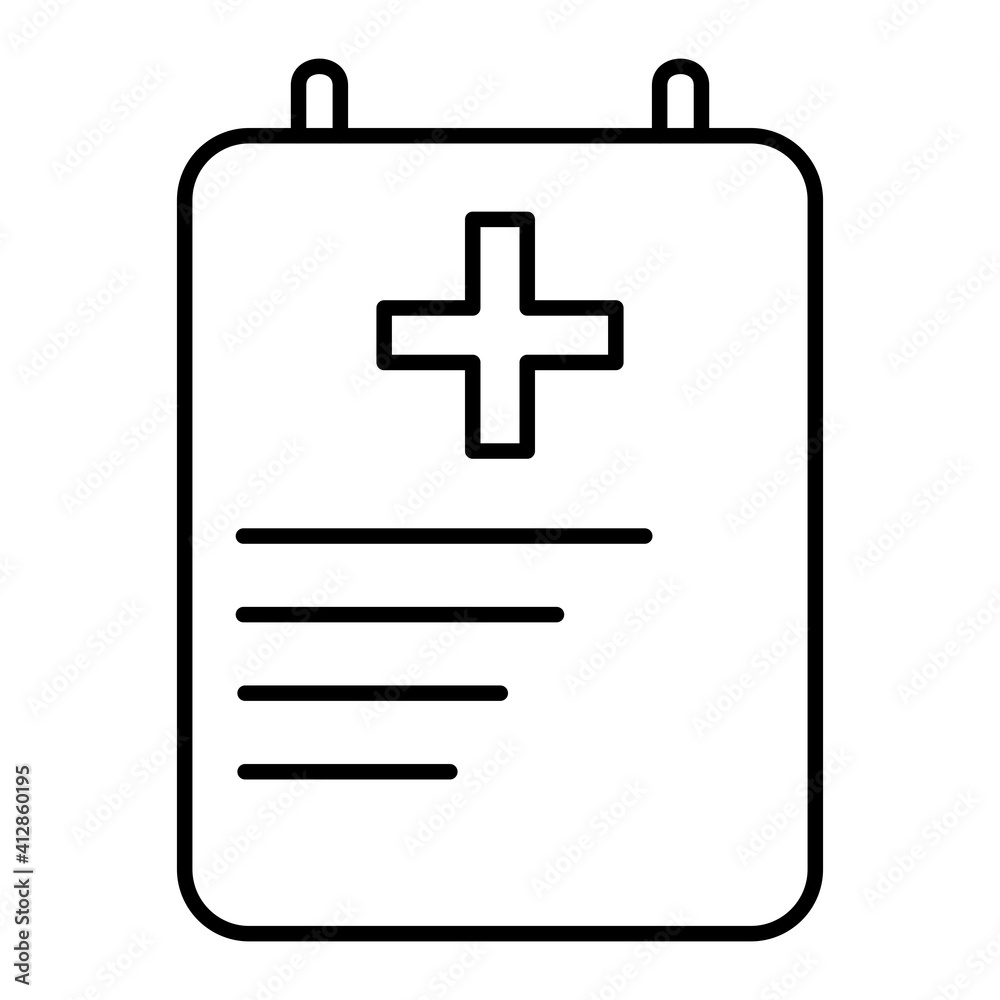 Vector Report Outline Icon Design Vector Report Outline Icon Design