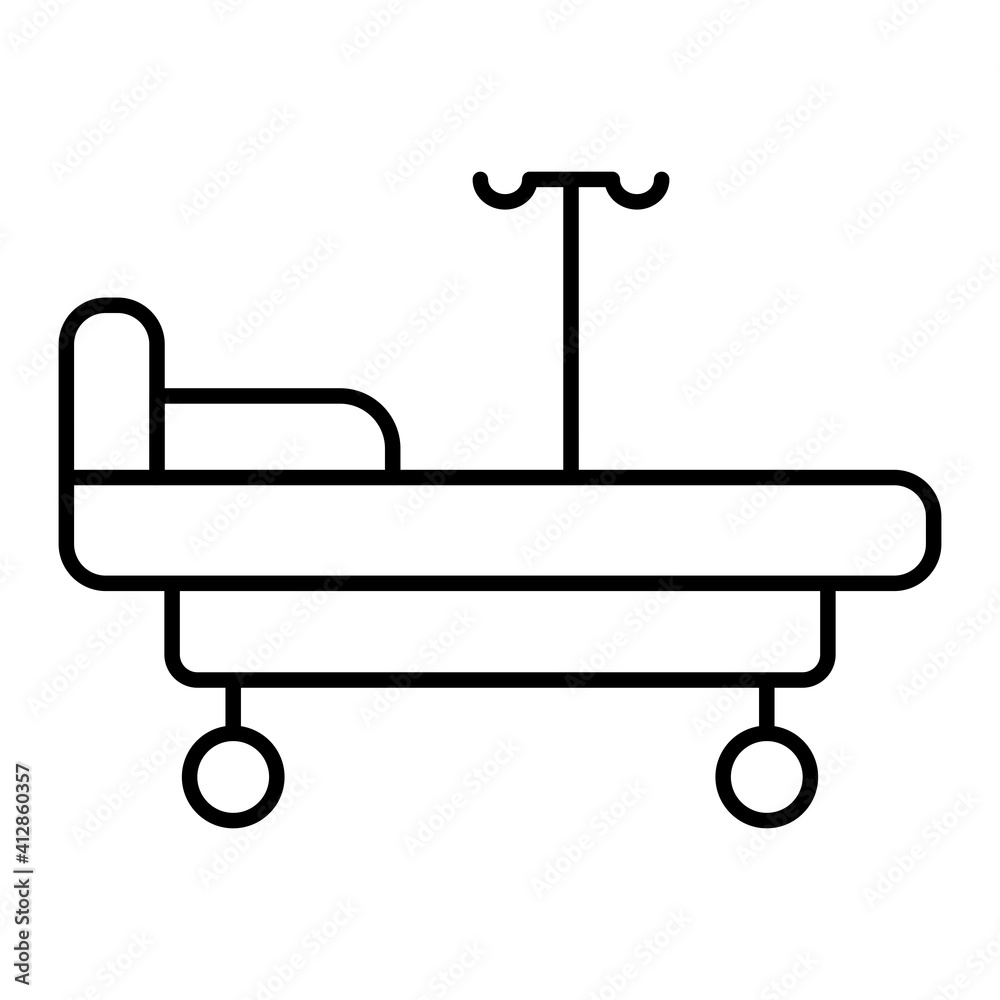 Vector Bed Outline Icon Design Vector Bed Outline Icon Design