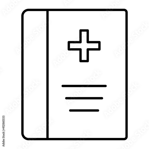Vector Medical Book Outline Icon Design © Muhammad