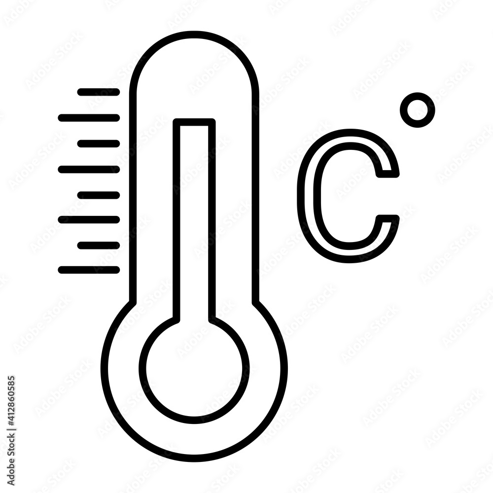 Vector Celsius Outline Icon Design Vector Celsius Outline Icon Design