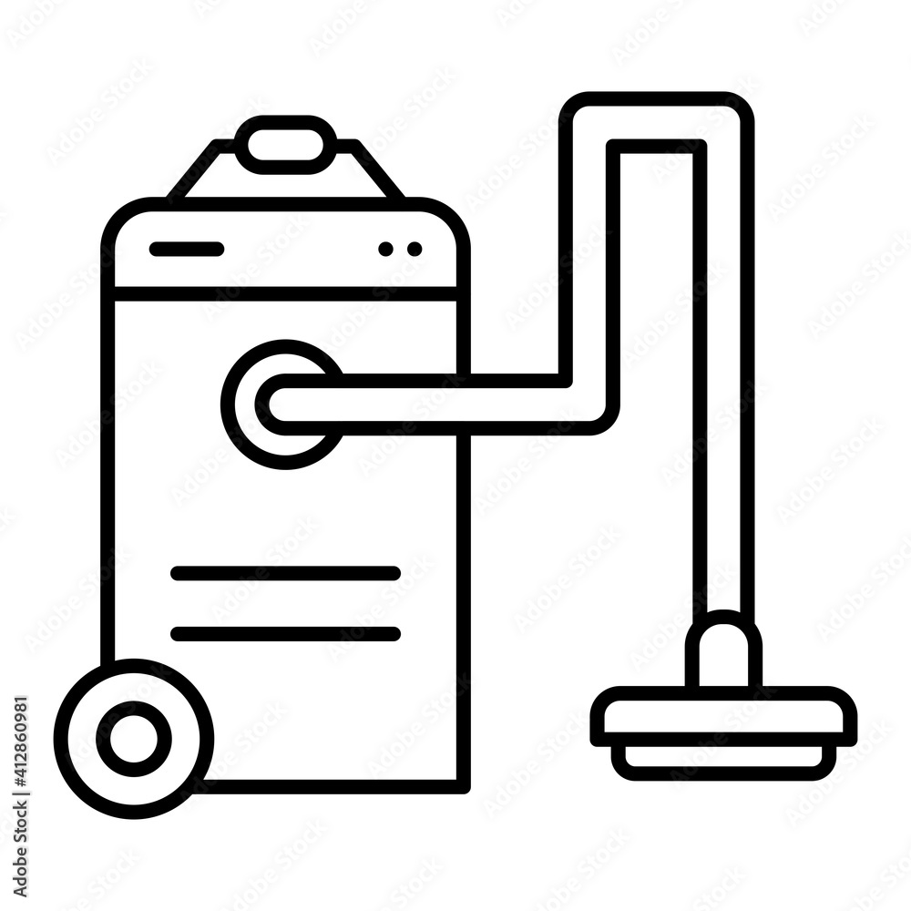 Vector Vacuum Outline Icon Design Vector Vacuum Outline Icon Design