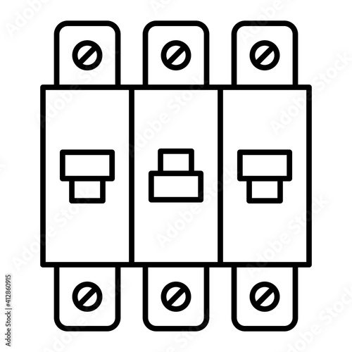 Vector Electric Braker Outline Icon Design