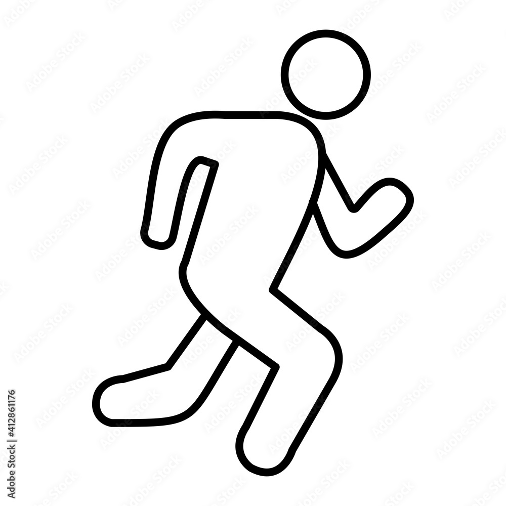 Vector Runner Outline Icon Design Vector Runner Outline Icon Design