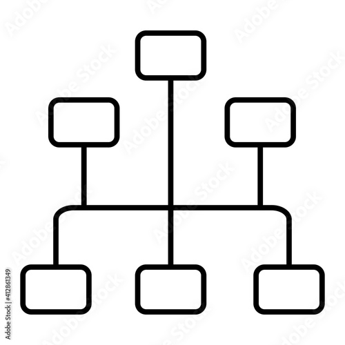 Vector Sitemap Outline Icon Design