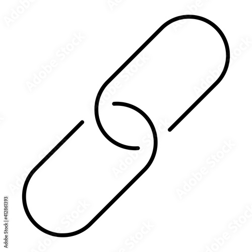 Vector Link Outline Icon Design