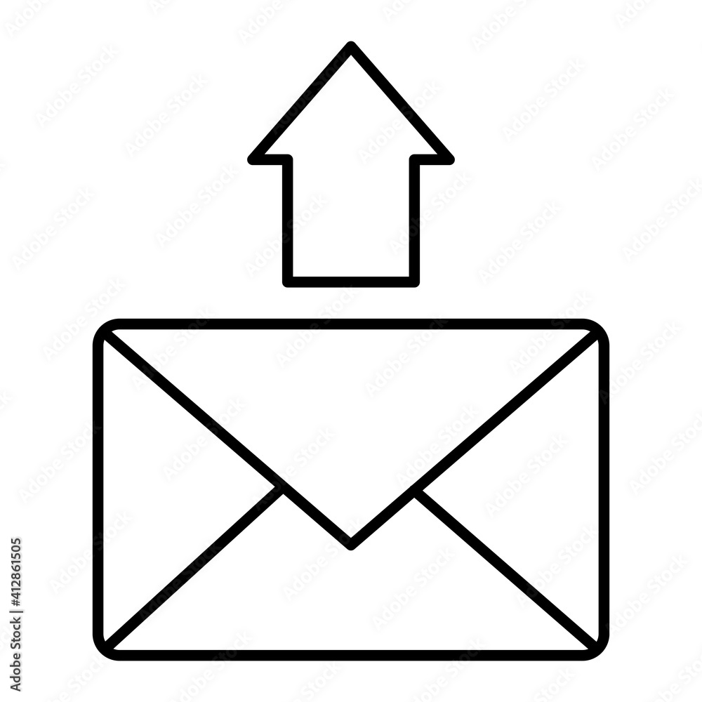 Vector Send Message Outline Icon Design Vector Send Message Outline Icon Design