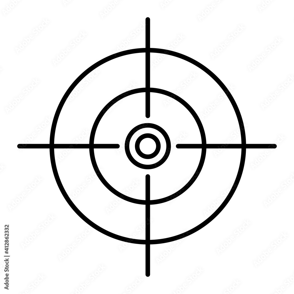 Vector Target Outline Icon Design Vector Target Outline Icon Design