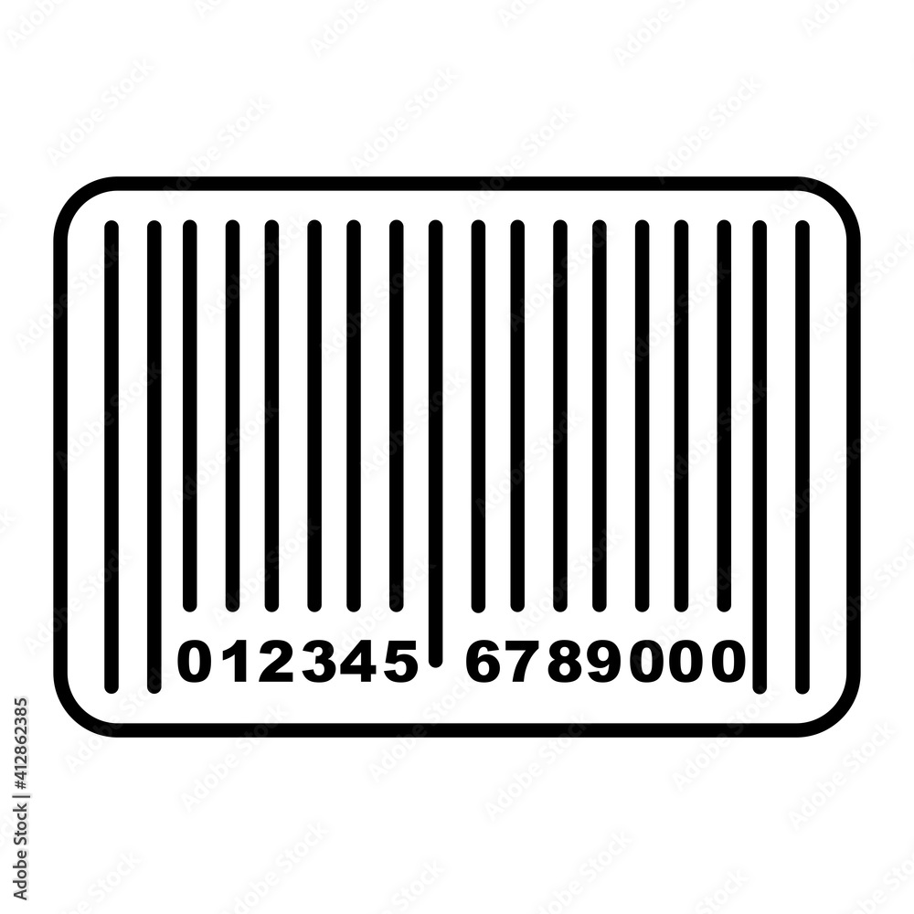 Vector Barcode Outline Icon Design Vector Barcode Outline Icon Design