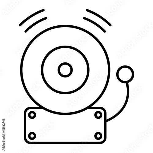 Vector Buzzer Outline Icon Design