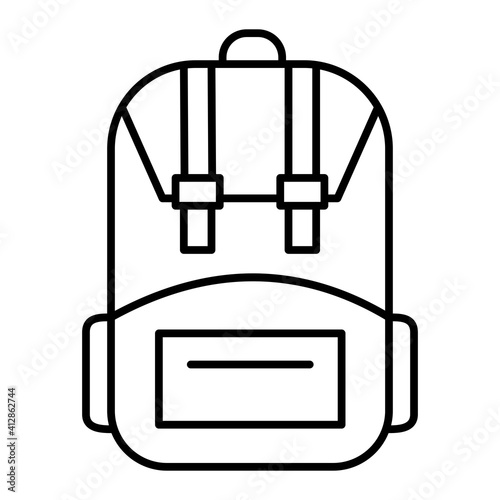 Vector Bagpack Outline Icon Design