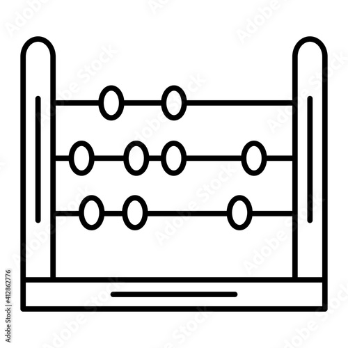 Vector Abacus Outline Icon Design