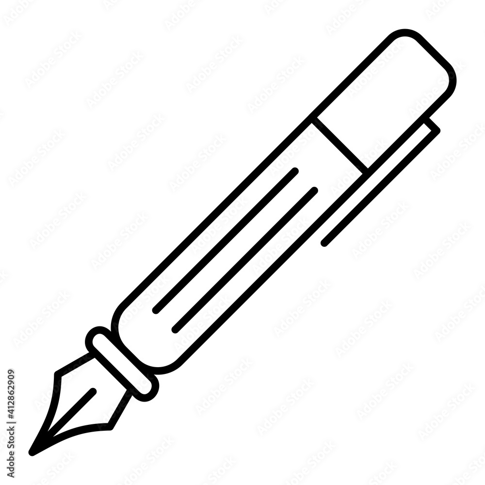 Vector Pen Outline Icon Design Vector Pen Outline Icon Design