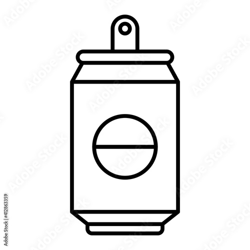 Vector Can Outline Icon Design