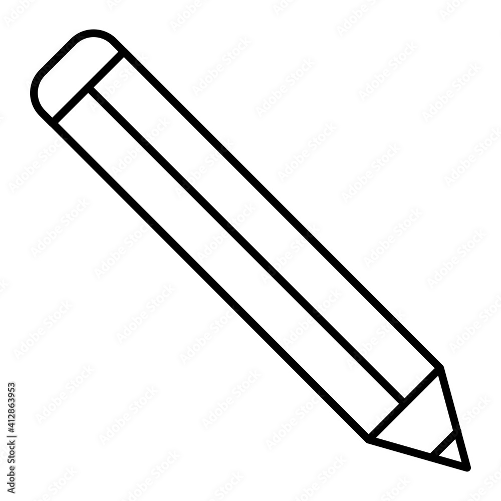 Vector Pencil Outline Icon Design Vector Pencil Outline Icon Design