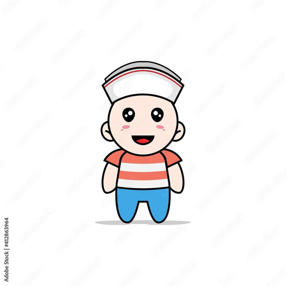 Cute boy character wearing nanny costume. Cute boy character wearing nanny costume.