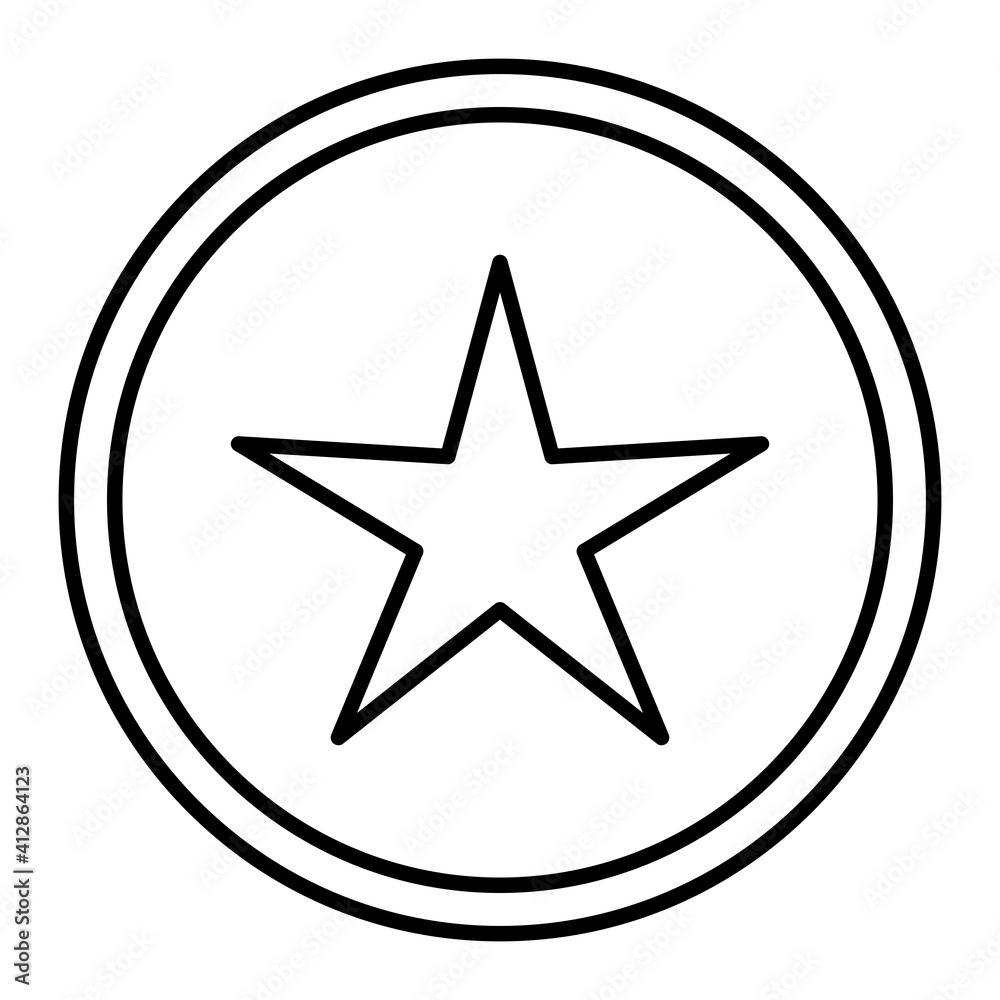 Vector Star Outline Icon Design Vector Star Outline Icon Design
