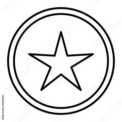 Vector Star Outline Icon Design