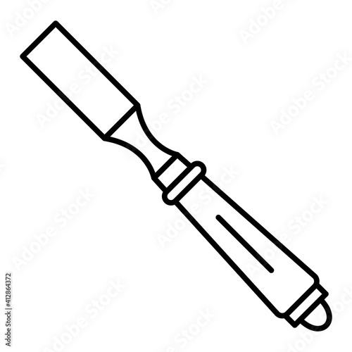 Vector Chisel Outline Icon Design