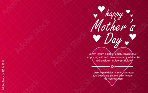Happy Mother s Day greeting written with hand lettering. Typography design template for poster  banner  gift card  t-shirt print  label  badge. Vector illustration on a white background.