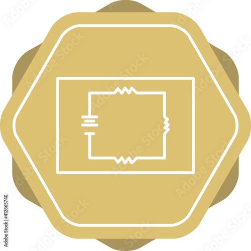 Unique Circuit line vector icon