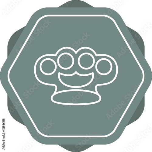 Unique Knuckle Vector Line Icon
